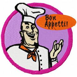 Chef Embroidery Design 2